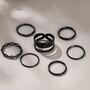 Seven Piece Multi Size Stackable Band Cuff Rings, thumbnail 1 of 5
