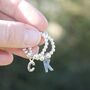 Sterling Silver Ball Bead Ring With Letter Initial, thumbnail 3 of 9
