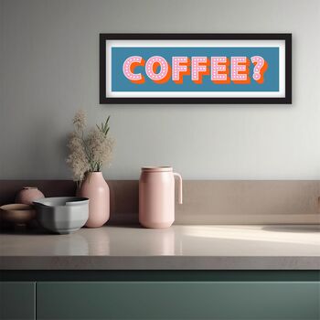 Panoramic Framed Coffee Print, 3 of 12