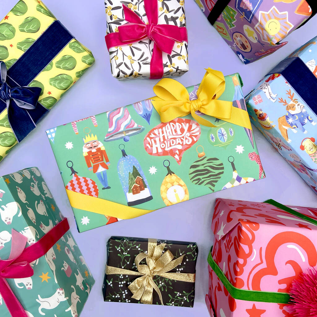 Christmas Wrapping Paper Mix And Match Designs, 1 of 10