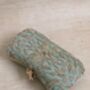 Handcrafted Mint Green Silk Clutch Bag, thumbnail 3 of 8