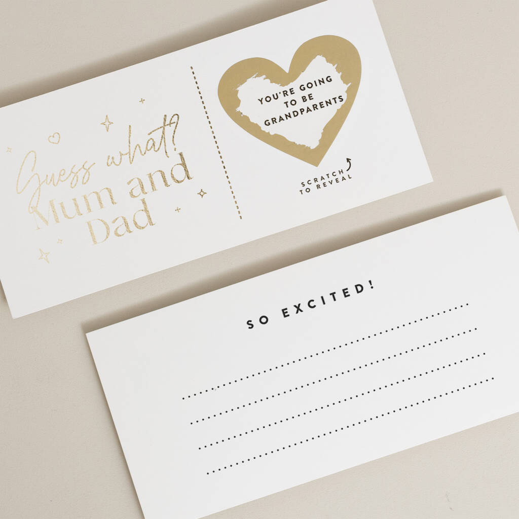 Pregnancy Announcement Baby Reveal Scratch Card By Twist Stationery