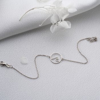 Sterling Silver Wave Bracelet, 8 of 8