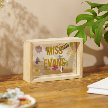 Personalised Pressed Flower Teacher Thank You Frame, 2 of 4