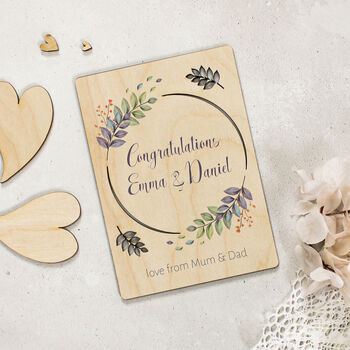 Personalised Congratulations Card In Wood, 4 of 7