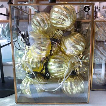 Twist Soft Matte Gold Glass Bauble Set Of Two, 4 of 8