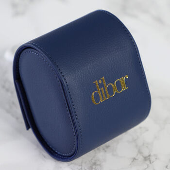 Personalised Luxury Midnight Blue Watch Box, 6 of 8