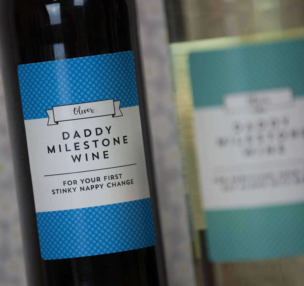 Daddy Milestones Personalised Wine, 1 of 5