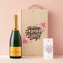 Mother’s Day Veuve Clicquot Brut Champagne Gift Set In Wooden Keepsake Box, thumbnail 1 of 5