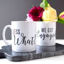 Personalised Engagement Announcement Pair Of Mugs, thumbnail 1 of 2