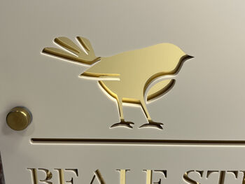 Personalised Bird Robin Design House Acrylic Number Sign, 4 of 9