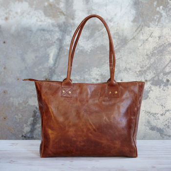 Personalised Haath Large Leather Handbag, 5 of 9