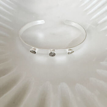 Handmade Sterling Labradorite Cuff, 3 of 12