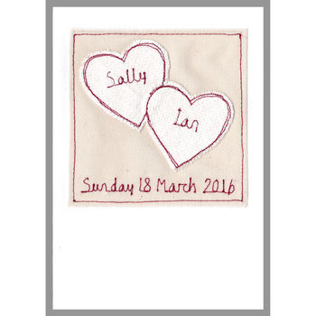 Personalised Love Hearts Wedding Anniversary Card, 12 of 12