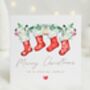 Personalised Red Christmas Stockings *Up To Six Stockings, thumbnail 5 of 6
