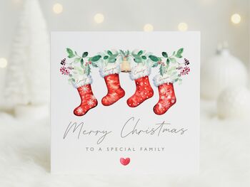 Personalised Red Christmas Stockings *Up To Six Stockings, 5 of 6