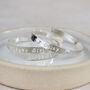 Sterling Silver Personalised Stamped Christening Bangle, thumbnail 4 of 11