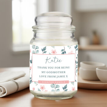 Personalised Floral Large Scented Candle Jar, 7 of 7