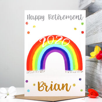 Personalised Rainbow Retirement Card, 2 of 5
