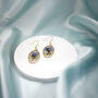 Book Lover Forget Me Not Gold Plated Earrings, thumbnail 4 of 10