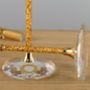 Pair Of 24ct Gold Filled Stem Champagne Flutes, thumbnail 2 of 5