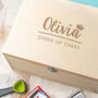 Personalised For Her 'Queen Of Cakes' Baking Recipe Box, thumbnail 1 of 4