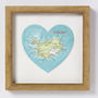 Personalised Iceland Map Heart Wedding Anniversary Gift, thumbnail 4 of 6