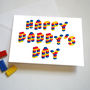 Daddy's Day Building Block Card, thumbnail 1 of 2