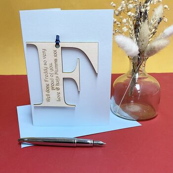 Personalised Initial Letter Congratulations Card, 2 of 12