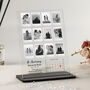 Custom Couple 1st Anniversary 12 Photo Collage With Calendar, thumbnail 1 of 2