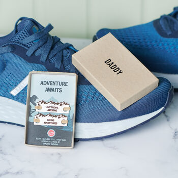 Personalised Mountain Biking Metal Shoe Tags, 3 of 4