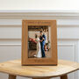 Personalised Oak Wedding Photo Frame, thumbnail 9 of 9