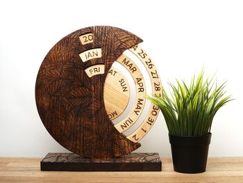 Luxury Wooden Perpetual Standing Calendar, 2 of 5