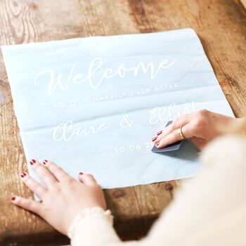 Personalised Vinyl Welcome Sign Sticker, 3 of 6