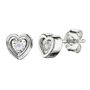 Emily And Ophelia Diamond Heart Earrings, thumbnail 3 of 4