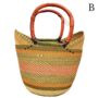 Black And Orange Handwoven Market Basket, thumbnail 1 of 3