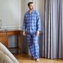 Men's 'Celt Navy' Tartan Brushed Cotton Pyjama Set, thumbnail 2 of 3