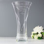 Personalised Hearts Swarovski Hand Cut Glass Vase, thumbnail 3 of 5