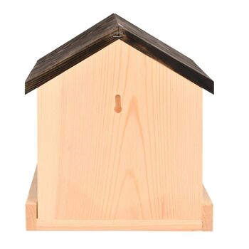 Wall Mounted Wooden Bird Feeding Table With Apex Roof, 2 of 8