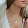 Engraved Gold Plated Capricorn Zodiac Necklace, thumbnail 3 of 9