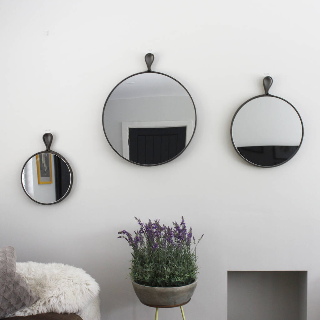 Round Hanging Mirror Three Sizes By Lime Tree London