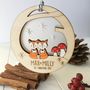Personalised Baby Twins' First Christmas Fox Bauble, thumbnail 1 of 6