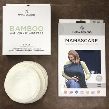 Mamascarf Breastfeeding Cover And Bamboo Breast Pads, 10 of 10