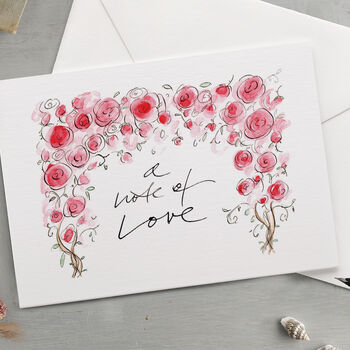 'A Note Of Love' Rose Card, 2 of 3