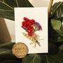 Plantable Scarlett Mini Bouquet Greeting Card, thumbnail 1 of 2