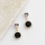 Jet Black Swarovski Crystal Snow Drop Earrings, thumbnail 3 of 6