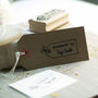 'Handmade By' Tag Personalised Rubber Stamp, thumbnail 2 of 2