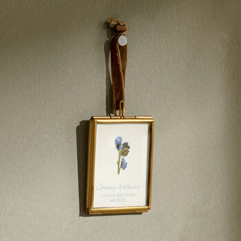 Personalised In Memory Forget Me Not Mini Hanging Frame, 3 of 4