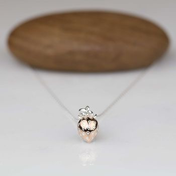 Sterling Silver Strawberry Pendant, 5 of 6