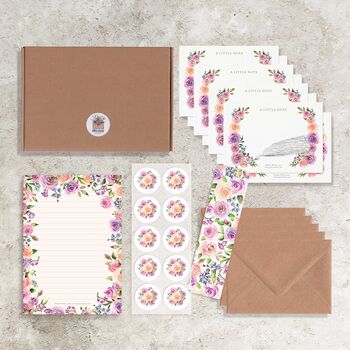 Pink Roses Stationery Gift Set, 2 of 6